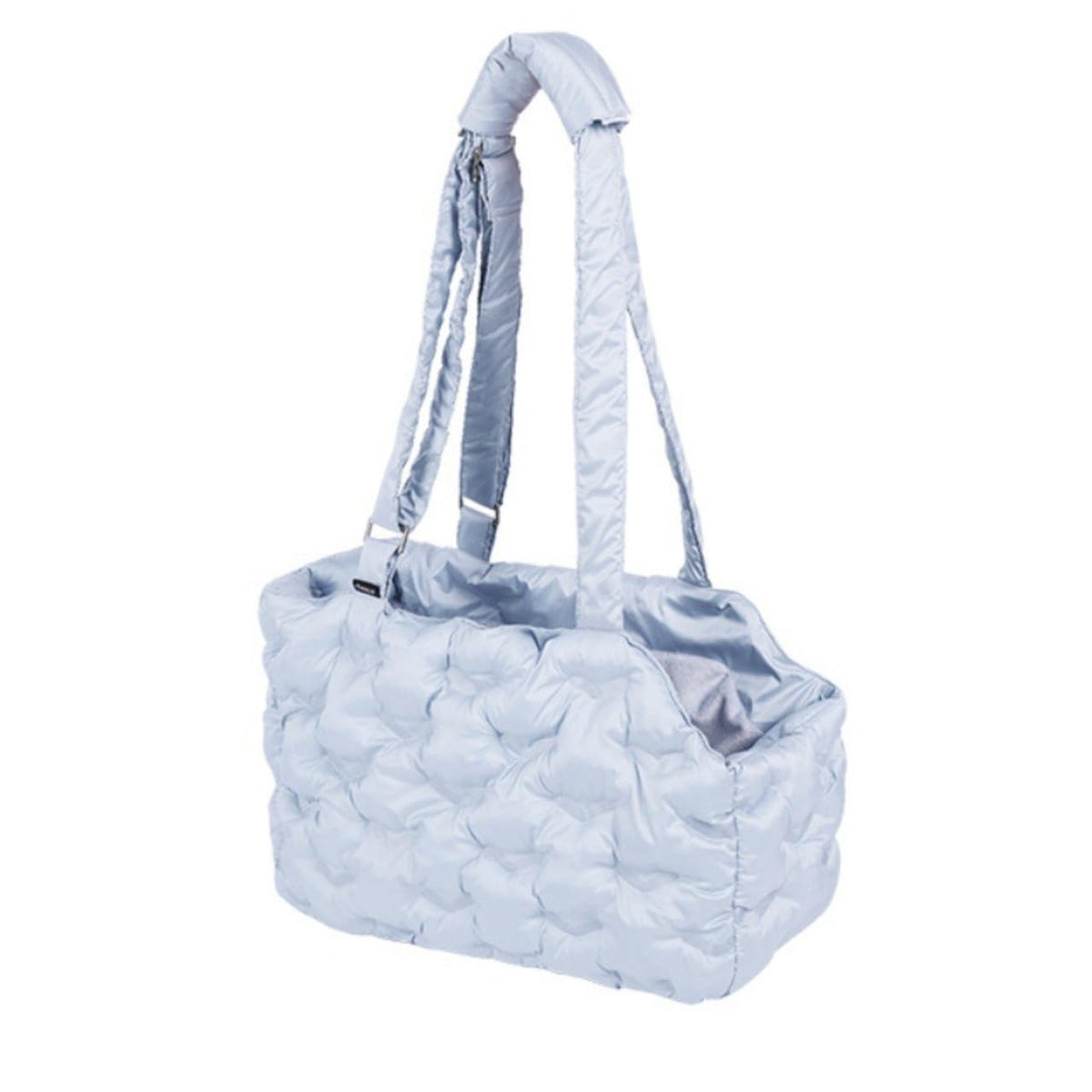 Puffer Pet Carrier for Small Dogs and Cats Quilted Pet Purse (White)